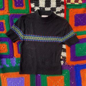 ✿ VINTAGE 90s Crop Knit Sweater ✿